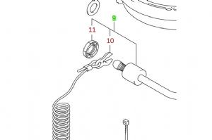 Suzuki Emergency stop switch assembly DF4,DF5,DF6 Stop Sw,Fork & Lanyard 37830-91J04-000 (click for enlarged image)